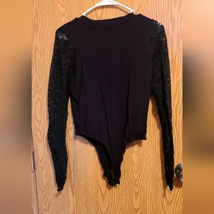 CBRAND Long sleeve black Lace bodysuit